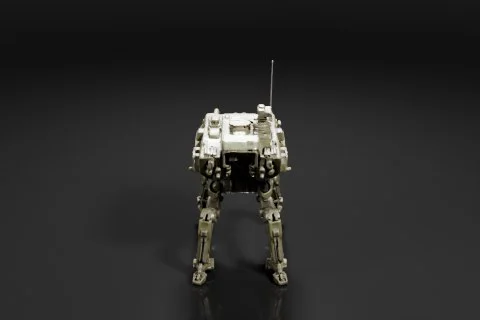 Photograph of a miniature model of a robot 3D model preview