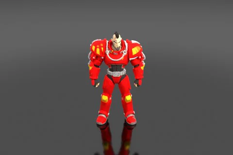 Robot-like figure 3D model preview