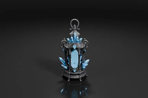 Small, ornate lantern 3D model preview