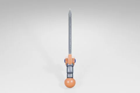 Long, pointed screwdriver with an orange handle 3D model preview