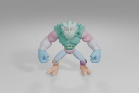 Toy figure of a character from the animated series Dragon Ball Z 3D model preview