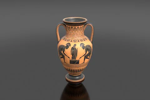 Ancient Greek vase 3D model preview