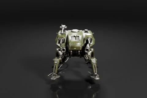 Robot-like creature 3D model preview