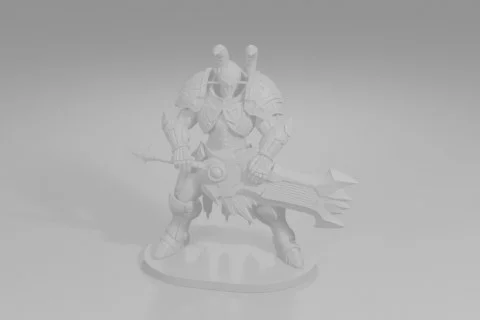 Miniature model of a warrior 3D model preview