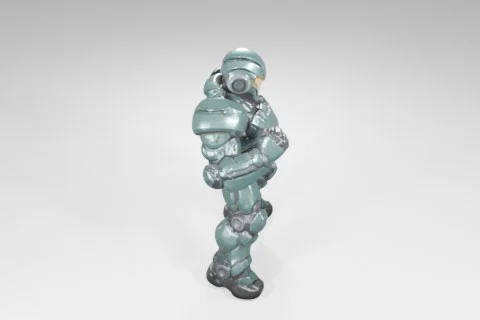 Robot-like figure 3D model preview