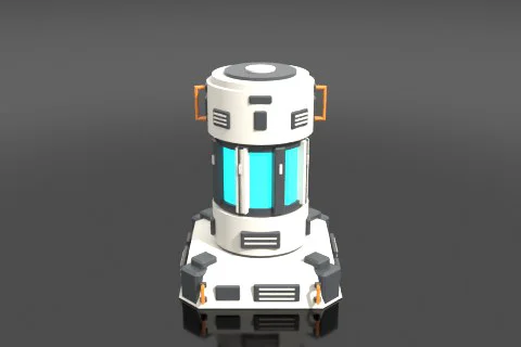 Science station energy relay 3D model preview