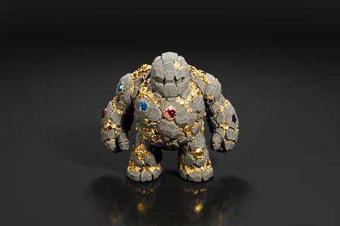 Small figurine of a gorilla 3D model preview