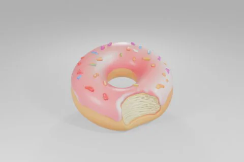 Donut 3D model preview