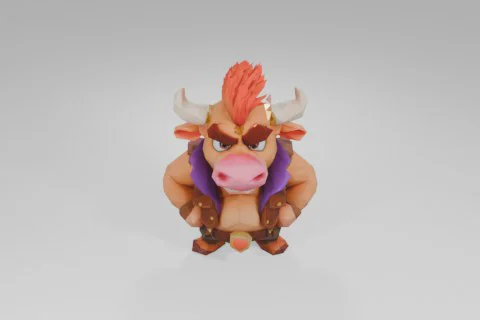 Small figurine of a cartoon character 3D model preview