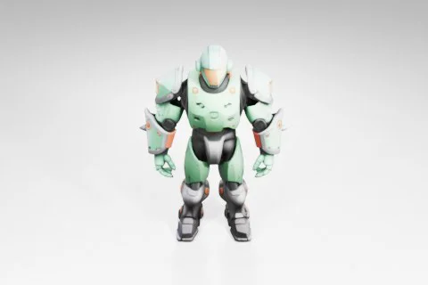 Robot-like figure 3D model preview