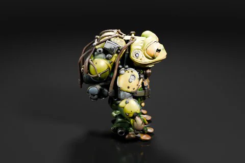 Robot-like figure 3D model preview