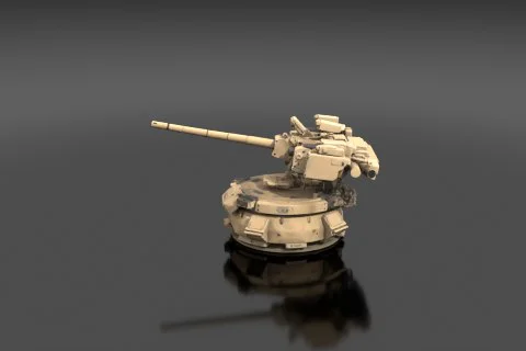 Miniature model of a tank 3D model preview