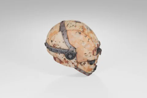 Futuristic helmet 3D model preview