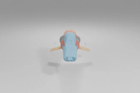 Small toy airplane 3D model preview