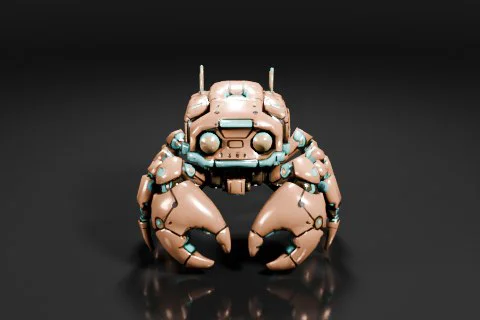 Robot-like figure 3D model preview