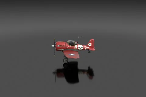 Toy plane 3D model preview