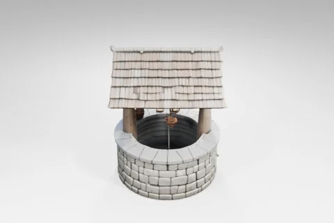 Small, round structure with a sloping roof 3D model preview