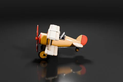 Photograph of a small toy airplane 3D model preview