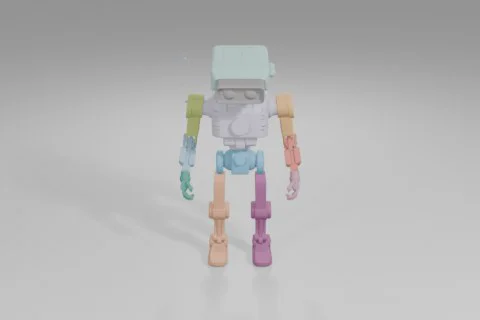 Toy robot 3D model preview