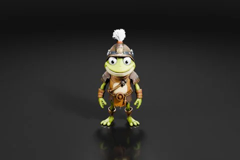 Cartoon character 3D model preview