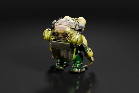 Toy figure of a robot 3D model preview