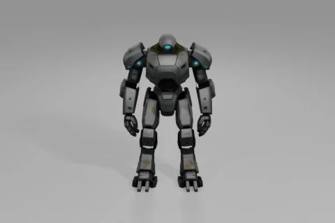 Robot-like figure 3D model preview