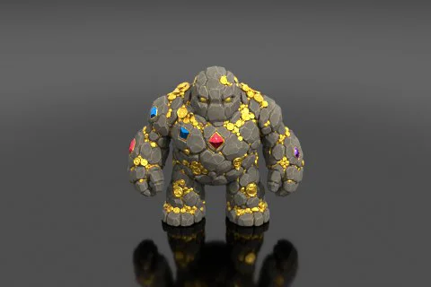 Small figurine of a gorilla 3D model preview