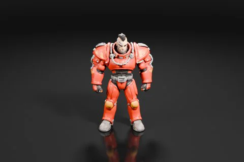 Toy figure of a robot 3D model preview