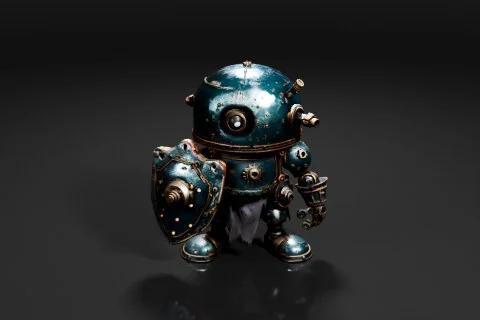 Robot-like figure 3D model preview