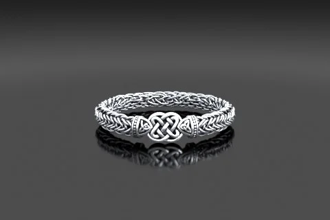 Silver bracelet 3D model preview