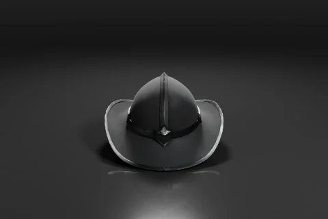 Black and white photograph of a helmet 3D model preview