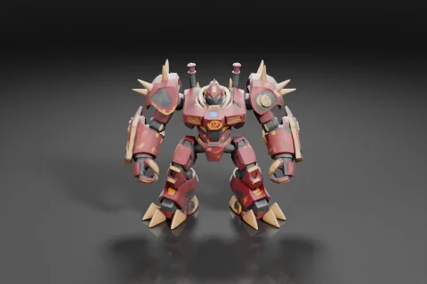 Robot-like figure 3D model preview