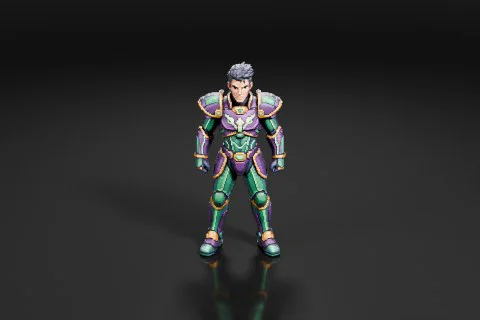 Character from a video game 3D model preview