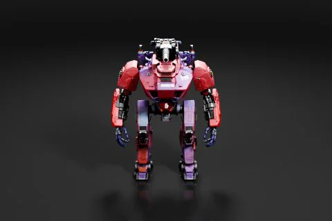 Robot-like figure 3D model preview