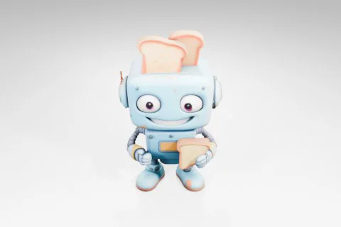 Cartoon robot 3D model preview