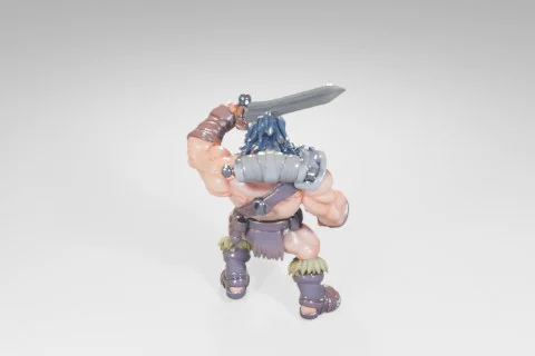 Photograph of a toy figure of a warrior 3D model preview