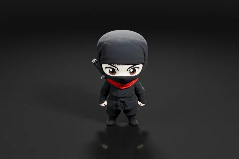 Cartoon character 3D model preview