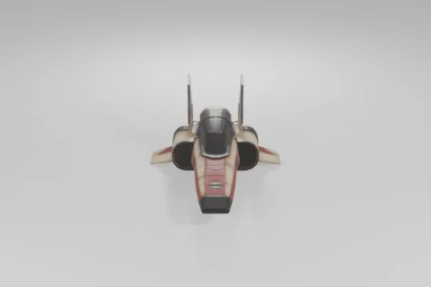 Fighter jet 3D model preview