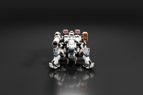 Futuristic robot 3D model preview