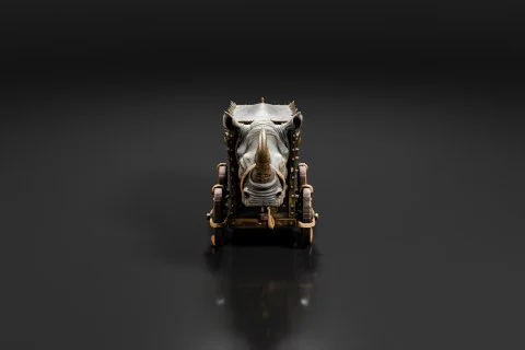 Miniature model of a rhinoceros 3D model preview