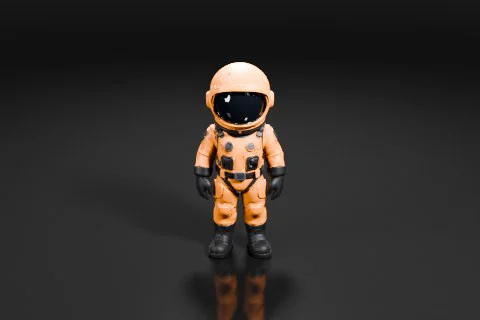 Toy figure of an astronaut 3D model preview