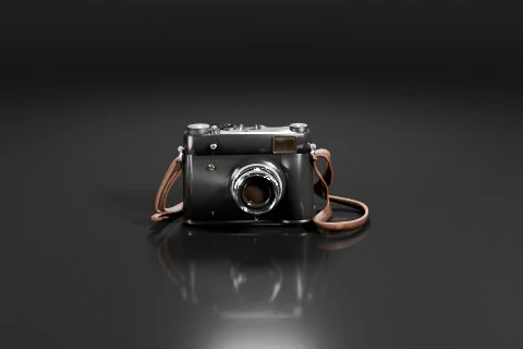 Photograph of a vintage camera 3D model preview