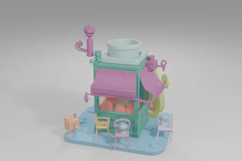 Toy store 3D model preview