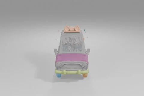 Toy car 3D model preview