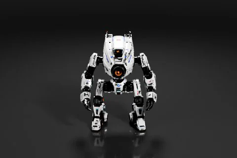 Robot-like figure 3D model preview