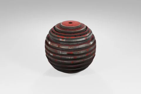 Cylindrical object with a red top 3D model preview