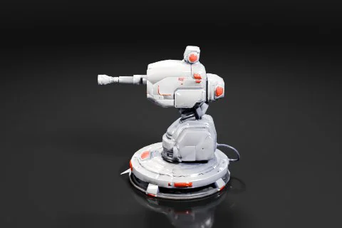 Futuristic robot 3D model preview