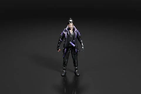 Man in a futuristic outfit 3D model preview