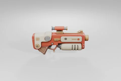 Toy gun 3D model preview
