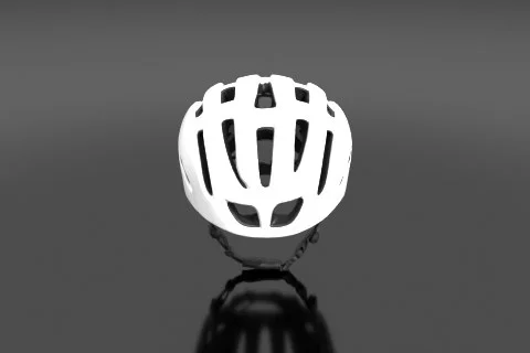 White bicycle helmet 3D model preview